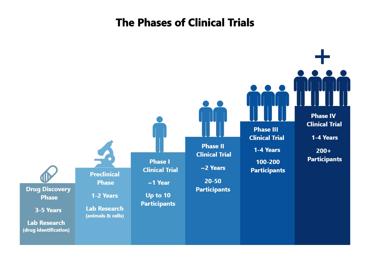 What are the phases of clinical trials