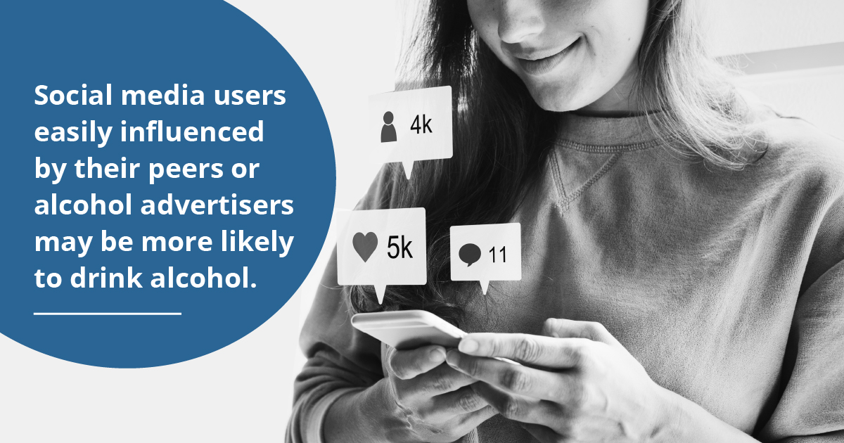 Social media posts drinking habits