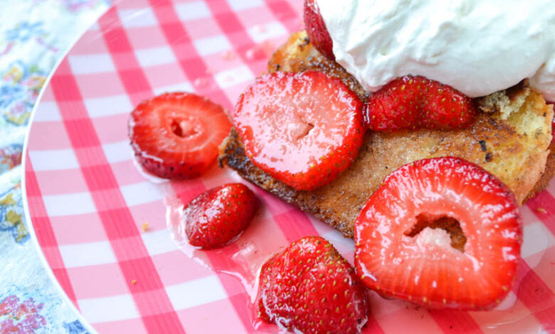 Grilled strawberry shortcake recipe