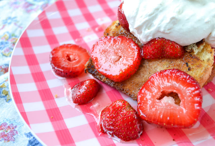 Grilled strawberry shortcake recipe