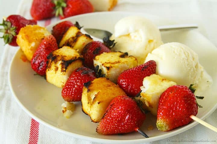 Grilled strawberry shortcake recipe