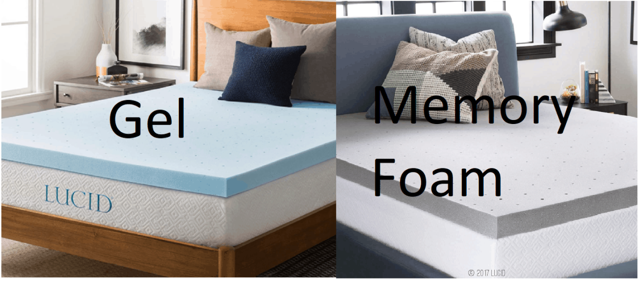 Memory foam vs gel memory foam mattresses