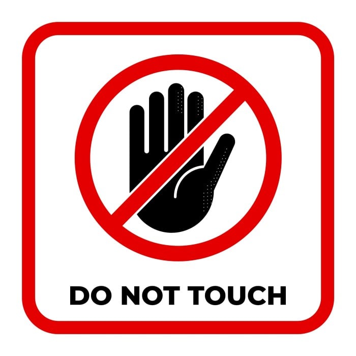 Touch do not danger onlinelabels label Want to avoid dangerous bacteria dont use touch screens