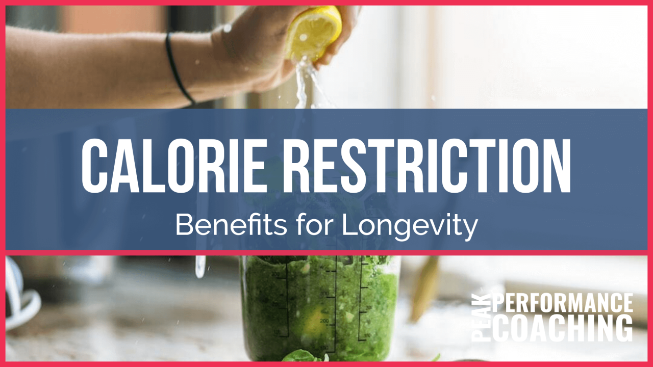 Calorie restriction Calorie restrictive diets benefits
