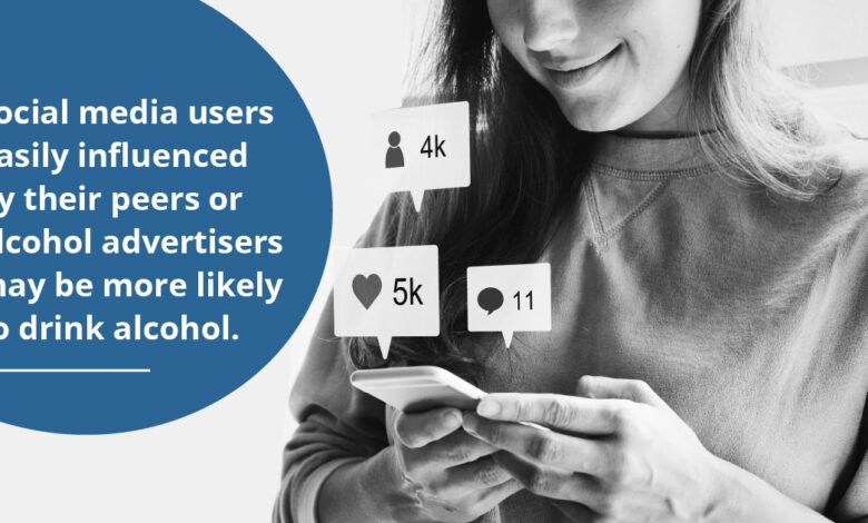 Social media posts drinking habits