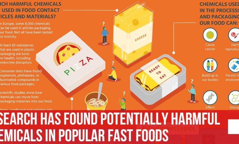 What chemicals are contained in the bowls that hold your fast food order