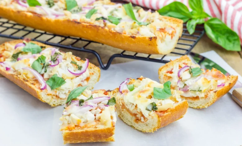 French Bread BBQ Chicken Pizza French Bread BBQ Chicken Pizza