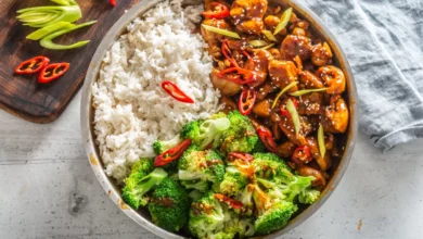 Honey Garlic Teriyaki Chicken Bowls