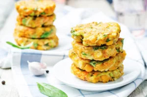 These Chickpea Veggie Patties are a simple, healthy, and delicious plant-based meal packed with vegetables, herbs, and protein-rich chickpeas.